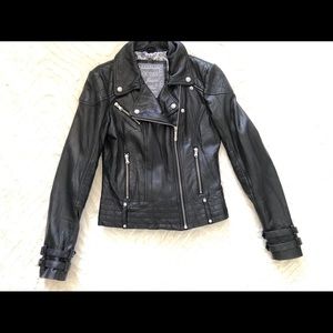 GUESS leather moto jacket